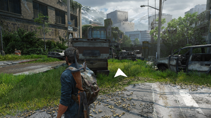 The last of us oyunundaki navigation assist özelliğine dair bir görsel