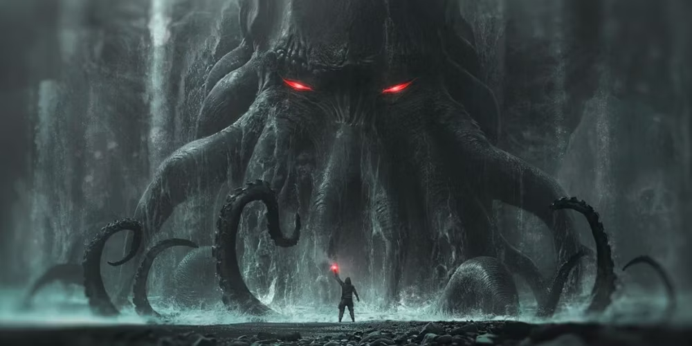 Cthulhu üzerine bir illüstrasyon.